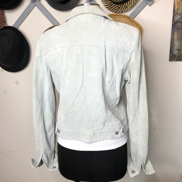 Gap Powder Blue Suede Jacket - Picture 14 of 15